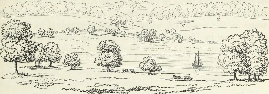 An illustration from The landscape gardening and landscape architecture of the late Humphry Repton, esq., being his entire works on these subjects : ...with historical and scientific introduction, a systematic analysis, a biographical notice, notes, and copious alphabetical index, 1840, leaf 226
