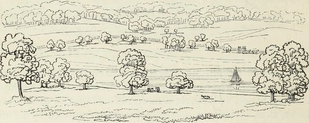 An illustration from The landscape gardening and landscape architecture of the late Humphry Repton, esq., being his entire works on these subjects : ...with historical and scientific introduction, a systematic analysis, a biographical notice, notes, and copious alphabetical index, 1840, leaf 227