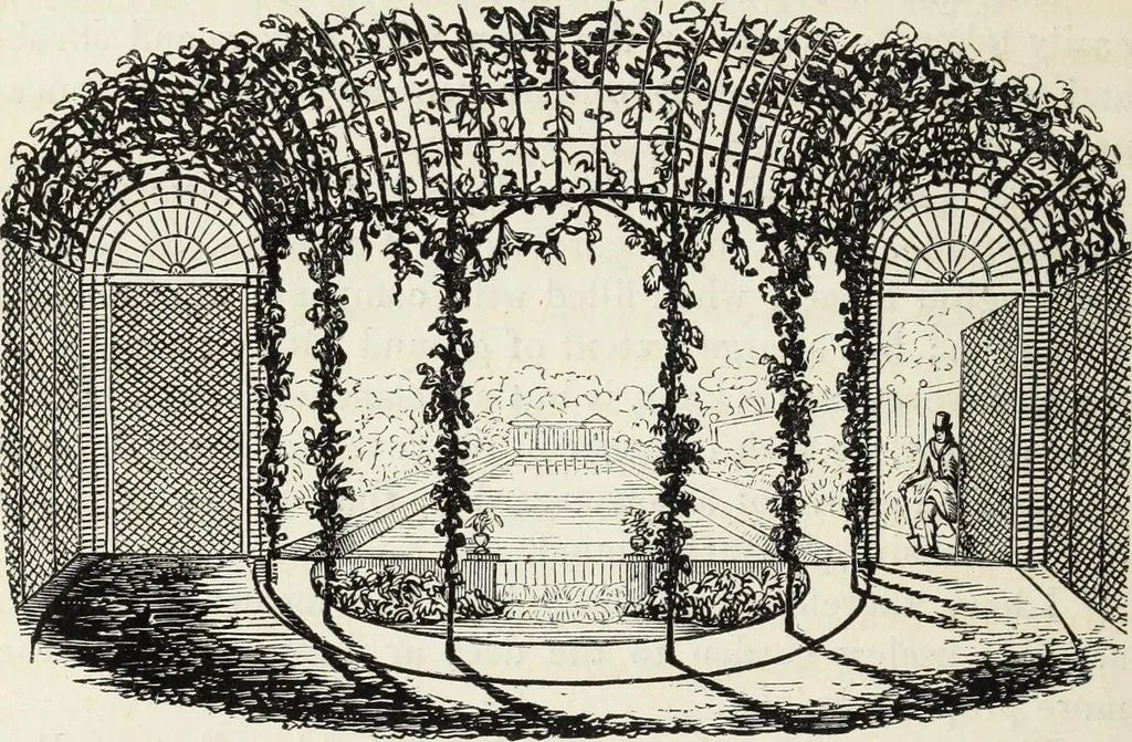 An illustration from The landscape gardening and landscape architecture of the late Humphry Repton, esq., being his entire works on these subjects : ...with historical and scientific introduction, a systematic analysis, a biographical notice, notes, and copious alphabetical index, 1840, leaf 255