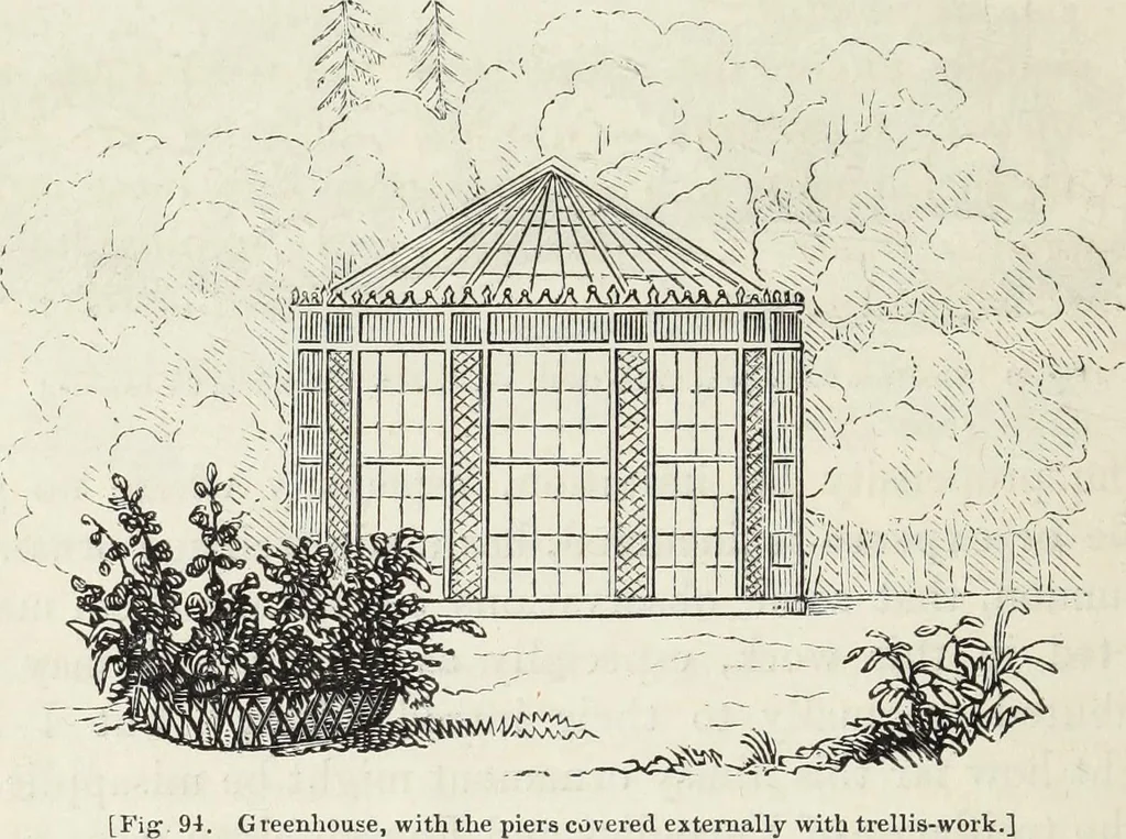 An illustration from The landscape gardening and landscape architecture of the late Humphry Repton, esq., being his entire works on these subjects : ...with historical and scientific introduction, a systematic analysis, a biographical notice, notes, and copious alphabetical index, 1840, leaf 299