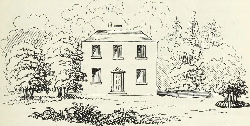 An illustration from The landscape gardening and landscape architecture of the late Humphry Repton, esq., being his entire works on these subjects : ...with historical and scientific introduction, a systematic analysis, a biographical notice, notes, and copious alphabetical index, 1840, leaf 302