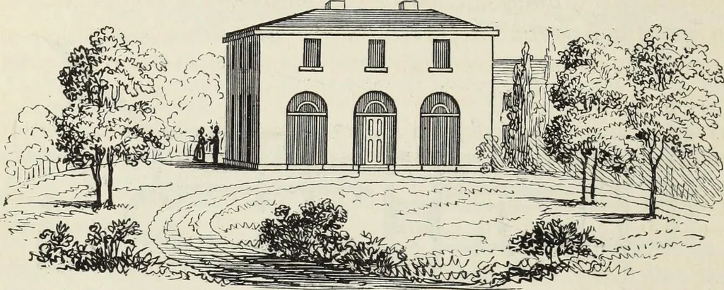 An illustration from The landscape gardening and landscape architecture of the late Humphry Repton, esq., being his entire works on these subjects : ...with historical and scientific introduction, a systematic analysis, a biographical notice, notes, and copious alphabetical index, 1840, leaf 323
