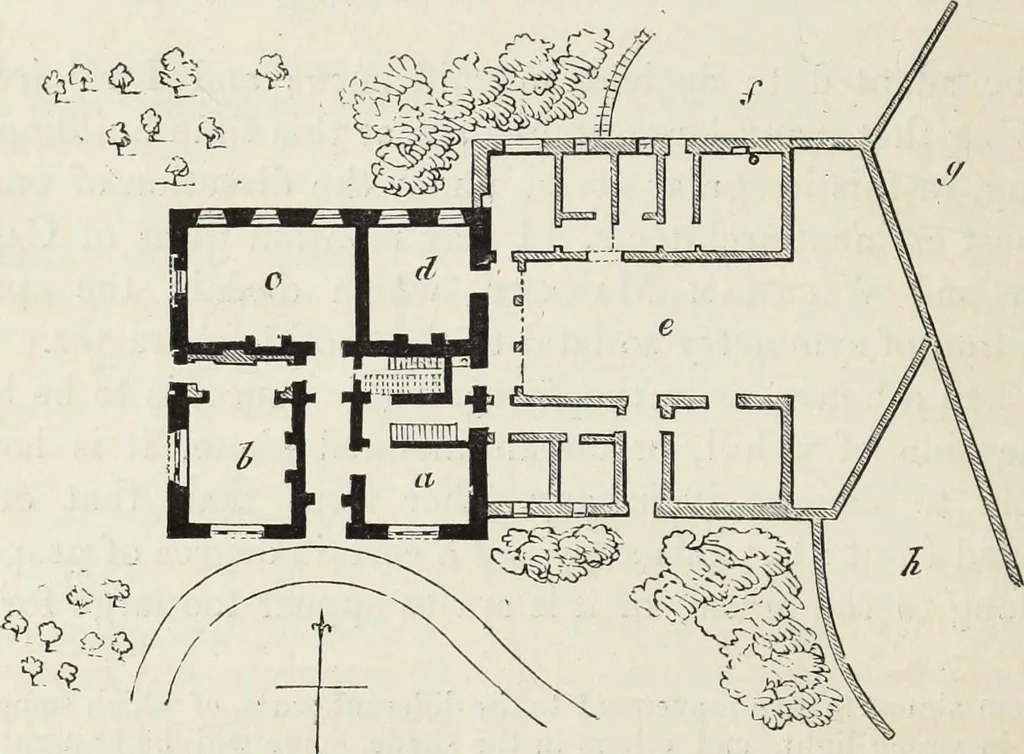 An illustration from The landscape gardening and landscape architecture of the late Humphry Repton, esq., being his entire works on these subjects : ...with historical and scientific introduction, a systematic analysis, a biographical notice, notes, and copious alphabetical index, 1840, leaf 323