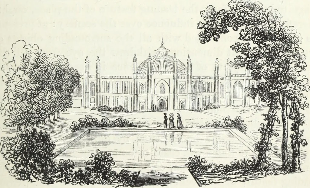 An illustration from The landscape gardening and landscape architecture of the late Humphry Repton, esq., being his entire works on these subjects : ...with historical and scientific introduction, a systematic analysis, a biographical notice, notes, and copious alphabetical index, 1840, leaf 420