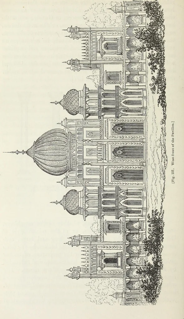 An illustration from The landscape gardening and landscape architecture of the late Humphry Repton, esq., being his entire works on these subjects : ...with historical and scientific introduction, a systematic analysis, a biographical notice, notes, and copious alphabetical index, 1840, leaf 435