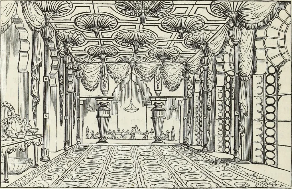 An illustration from The landscape gardening and landscape architecture of the late Humphry Repton, esq., being his entire works on these subjects : ...with historical and scientific introduction, a systematic analysis, a biographical notice, notes, and copious alphabetical index, 1840, leaf 437
