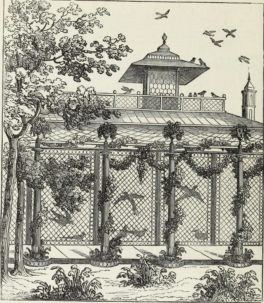 An illustration from The landscape gardening and landscape architecture of the late Humphry Repton, esq., being his entire works on these subjects : ...with historical and scientific introduction, a systematic analysis, a biographical notice, notes, and copious alphabetical index, 1840, leaf 443