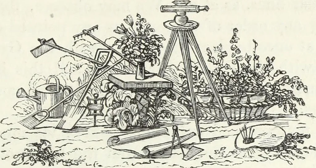 An illustration from The landscape gardening and landscape architecture of the late Humphry Repton, esq., being his entire works on these subjects : ...with historical and scientific introduction, a systematic analysis, a biographical notice, notes, and copious alphabetical index, 1840, leaf 452