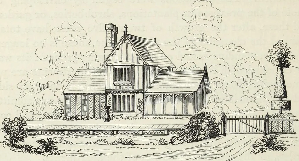 An illustration from The landscape gardening and landscape architecture of the late Humphry Repton, esq., being his entire works on these subjects : ...with historical and scientific introduction, a systematic analysis, a biographical notice, notes, and copious alphabetical index, 1840, leaf 463