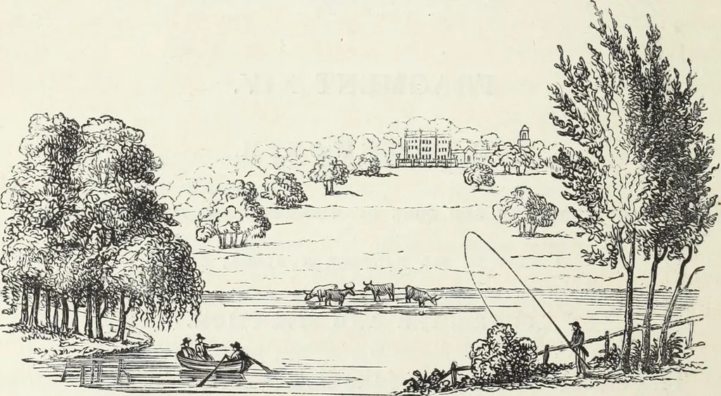 An illustration from The landscape gardening and landscape architecture of the late Humphry Repton, esq., being his entire works on these subjects : ...with historical and scientific introduction, a systematic analysis, a biographical notice, notes, and copious alphabetical index, 1840, leaf 503