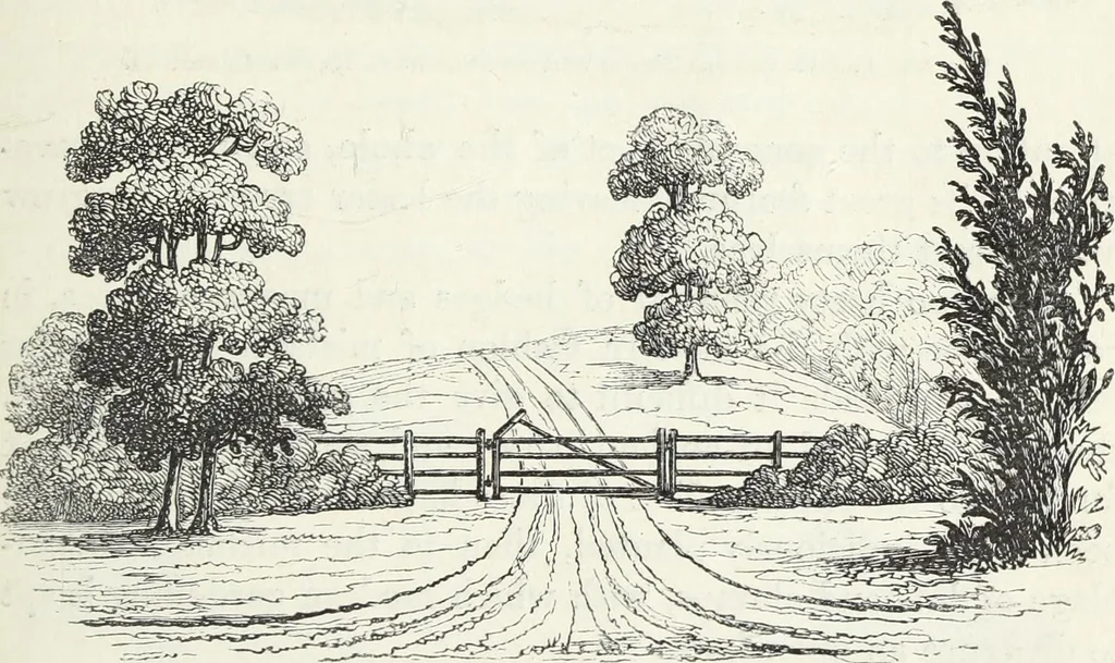 An illustration from The landscape gardening and landscape architecture of the late Humphry Repton, esq., being his entire works on these subjects : ...with historical and scientific introduction, a systematic analysis, a biographical notice, notes, and copious alphabetical index, 1840, leaf 506