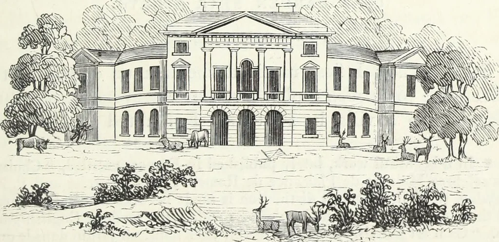 An illustration from The landscape gardening and landscape architecture of the late Humphry Repton, esq., being his entire works on these subjects : ...with historical and scientific introduction, a systematic analysis, a biographical notice, notes, and copious alphabetical index, 1840, leaf 522