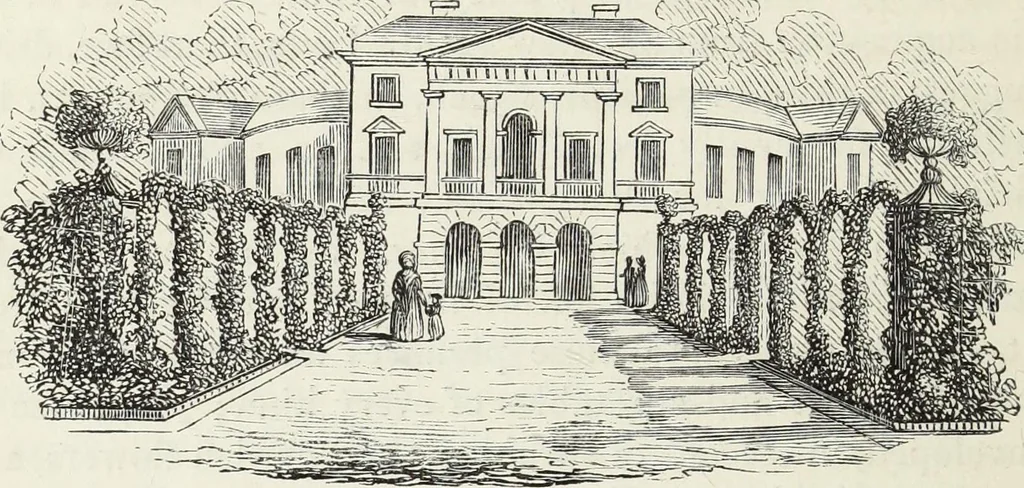 An illustration from The landscape gardening and landscape architecture of the late Humphry Repton, esq., being his entire works on these subjects : ...with historical and scientific introduction, a systematic analysis, a biographical notice, notes, and copious alphabetical index, 1840, leaf 523