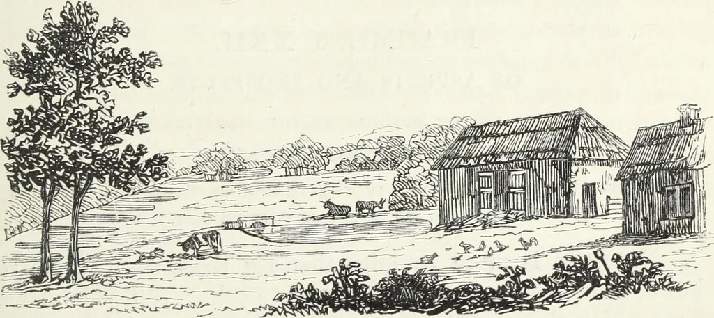 An illustration from The landscape gardening and landscape architecture of the late Humphry Repton, esq., being his entire works on these subjects : ...with historical and scientific introduction, a systematic analysis, a biographical notice, notes, and copious alphabetical index, 1840, leaf 540