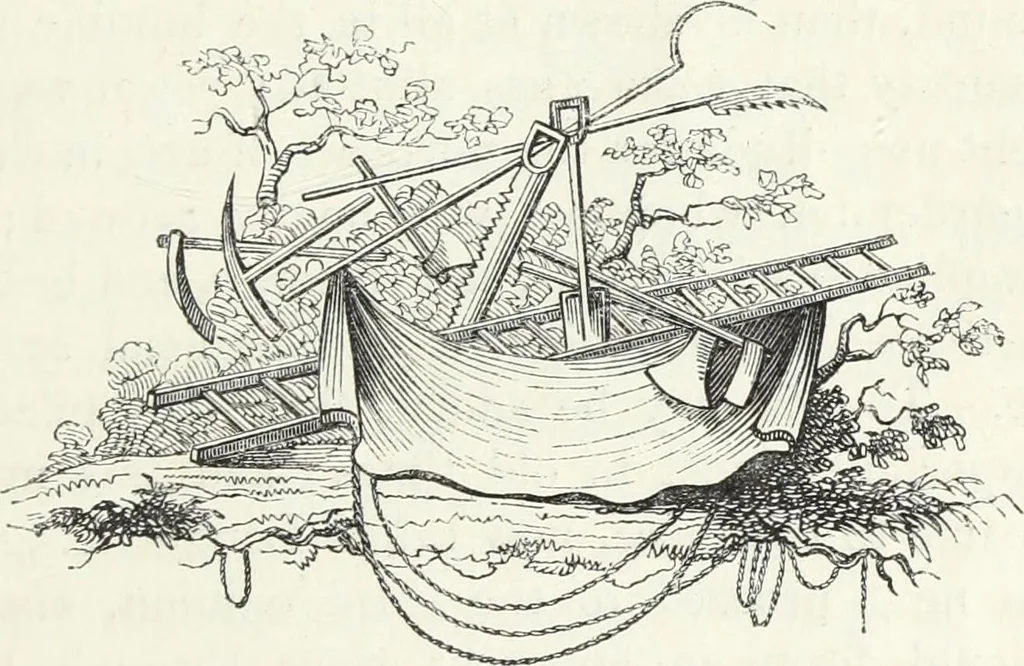 An illustration from The landscape gardening and landscape architecture of the late Humphry Repton, esq., being his entire works on these subjects : ...with historical and scientific introduction, a systematic analysis, a biographical notice, notes, and copious alphabetical index, 1840, leaf 550