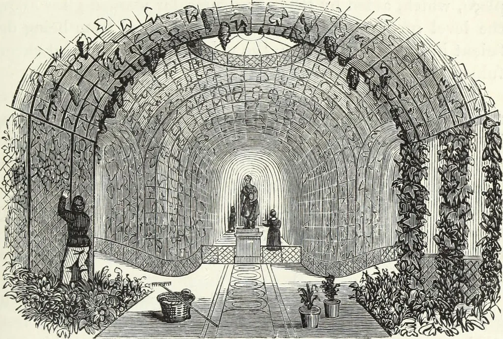 An illustration from The landscape gardening and landscape architecture of the late Humphry Repton, esq., being his entire works on these subjects : ...with historical and scientific introduction, a systematic analysis, a biographical notice, notes, and copious alphabetical index, 1840, leaf 558