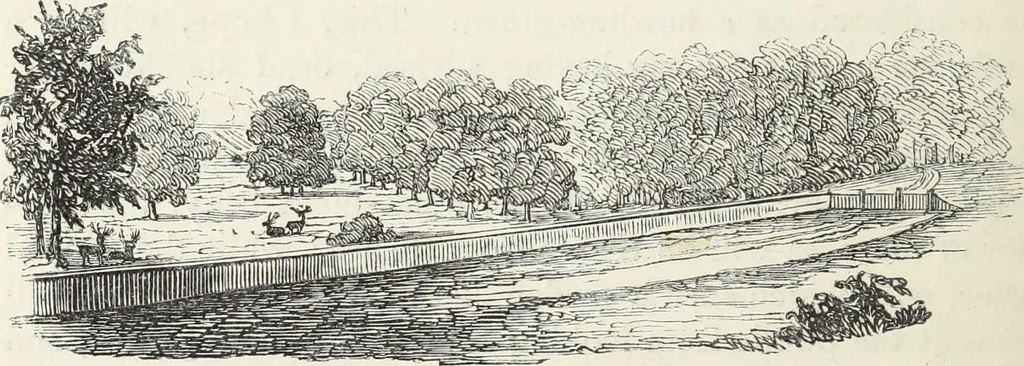 An illustration from The landscape gardening and landscape architecture of the late Humphry Repton, esq., being his entire works on these subjects : ...with historical and scientific introduction, a systematic analysis, a biographical notice, notes, and copious alphabetical index, 1840, leaf 565