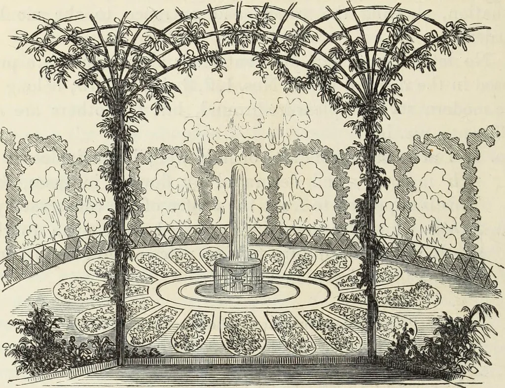 An illustration from The landscape gardening and landscape architecture of the late Humphry Repton, esq., being his entire works on these subjects : ...with historical and scientific introduction, a systematic analysis, a biographical notice, notes, and copious alphabetical index, 1840, leaf 571