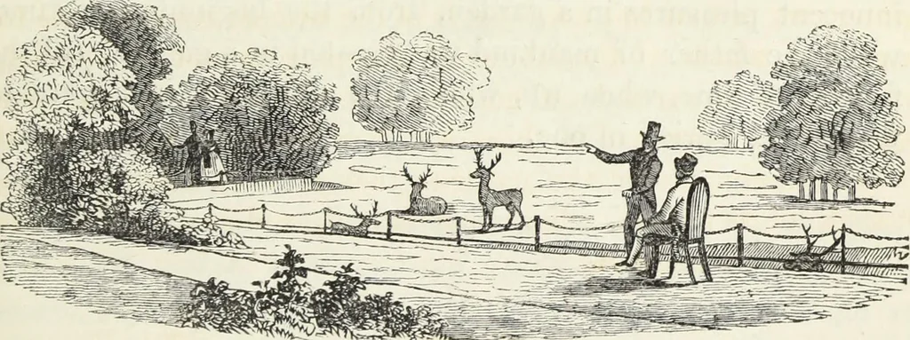 An illustration from The landscape gardening and landscape architecture of the late Humphry Repton, esq., being his entire works on these subjects : ...with historical and scientific introduction, a systematic analysis, a biographical notice, notes, and copious alphabetical index, 1840, leaf 576