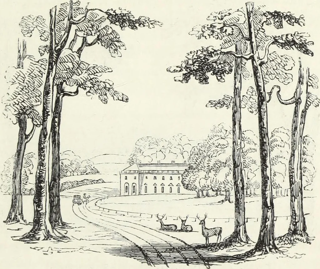 An illustration from The landscape gardening and landscape architecture of the late Humphry Repton, esq., being his entire works on these subjects : ...with historical and scientific introduction, a systematic analysis, a biographical notice, notes, and copious alphabetical index, 1840, leaf 588