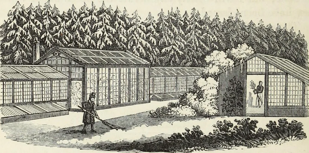 An illustration from The landscape gardening and landscape architecture of the late Humphry Repton, esq., being his entire works on these subjects : ...with historical and scientific introduction, a systematic analysis, a biographical notice, notes, and copious alphabetical index, 1840, leaf 593