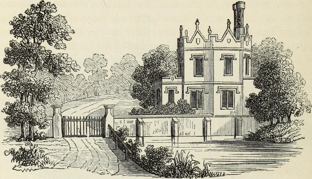An illustration from The landscape gardening and landscape architecture of the late Humphry Repton, esq., being his entire works on these subjects : ...with historical and scientific introduction, a systematic analysis, a biographical notice, notes, and copious alphabetical index, 1840, leaf 605