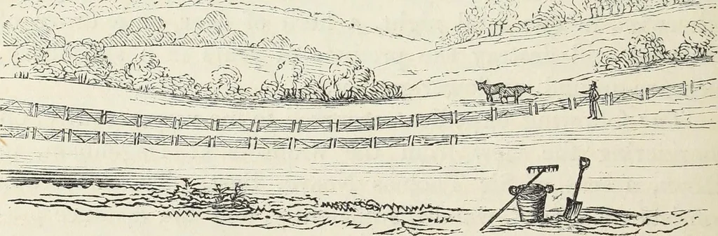 An illustration from The landscape gardening and landscape architecture of the late Humphry Repton, esq., being his entire works on these subjects : ...with historical and scientific introduction, a systematic analysis, a biographical notice, notes, and copious alphabetical index, 1840, leaf 607