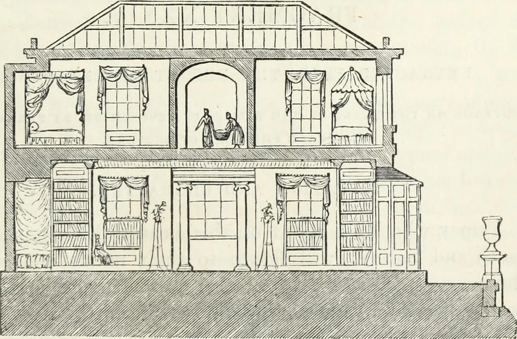 An illustration from The landscape gardening and landscape architecture of the late Humphry Repton, esq., being his entire works on these subjects : ...with historical and scientific introduction, a systematic analysis, a biographical notice, notes, and copious alphabetical index, 1840, leaf 626