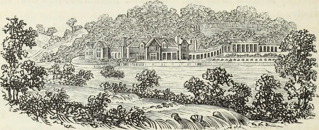 An illustration from The landscape gardening and landscape architecture of the late Humphry Repton, esq., being his entire works on these subjects : ...with historical and scientific introduction, a systematic analysis, a biographical notice, notes, and copious alphabetical index, 1840, leaf 635