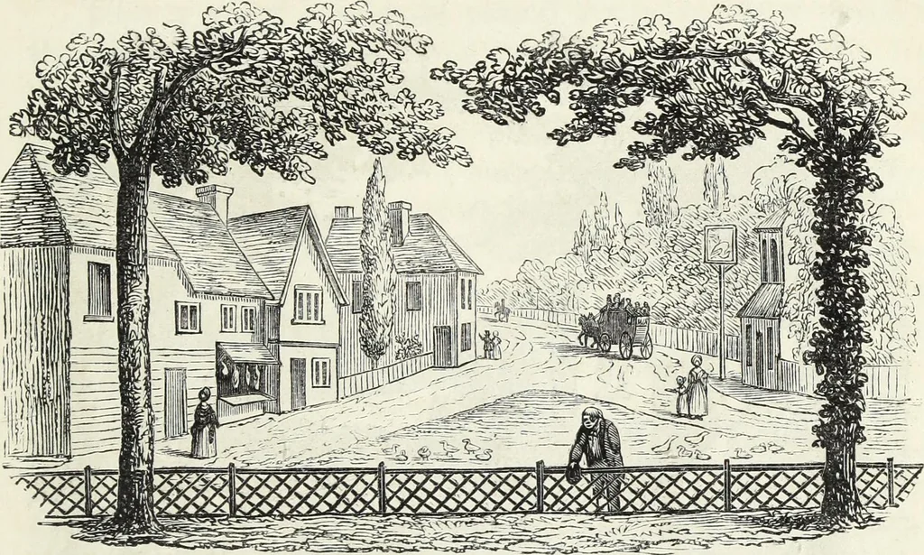 An illustration from The landscape gardening and landscape architecture of the late Humphry Repton, esq., being his entire works on these subjects : ...with historical and scientific introduction, a systematic analysis, a biographical notice, notes, and copious alphabetical index, 1840, leaf 644