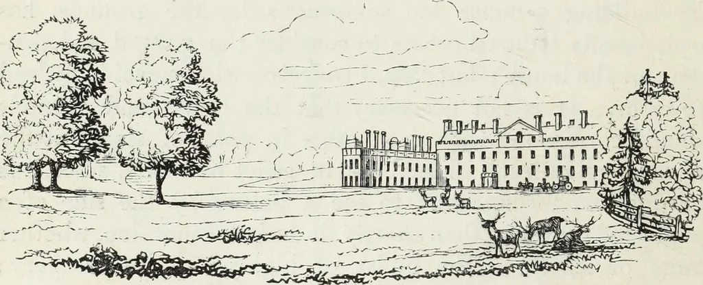 An illustration from The landscape gardening and landscape architecture of the late Humphry Repton, esq., being his entire works on these subjects : ...with historical and scientific introduction, a systematic analysis, a biographical notice, notes, and copious alphabetical index, 1840, leaf 91