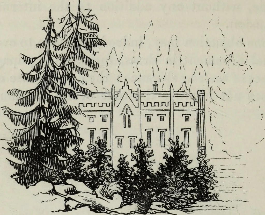 An illustration from The landscape gardening and landscape architecture of the late Humphry Repton, esq., being his entire works on these subjects : ...with historical and scientific introduction, a systematic analysis, a biographical notice, notes, and copious alphabetical index, 1840, leaf 101