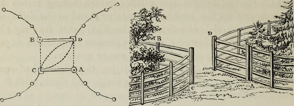 An illustration from The landscape gardening and landscape architecture of the late Humphry Repton, esq., being his entire works on these subjects : ...with historical and scientific introduction, a systematic analysis, a biographical notice, notes, and copious alphabetical index, 1840, leaf 243
