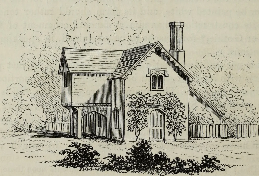 An illustration from The landscape gardening and landscape architecture of the late Humphry Repton, esq., being his entire works on these subjects : ...with historical and scientific introduction, a systematic analysis, a biographical notice, notes, and copious alphabetical index, 1840, leaf 295