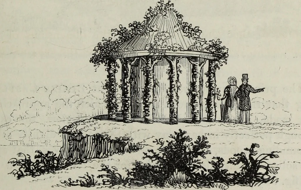 An illustration from The landscape gardening and landscape architecture of the late Humphry Repton, esq., being his entire works on these subjects : ...with historical and scientific introduction, a systematic analysis, a biographical notice, notes, and copious alphabetical index, 1840, leaf 296