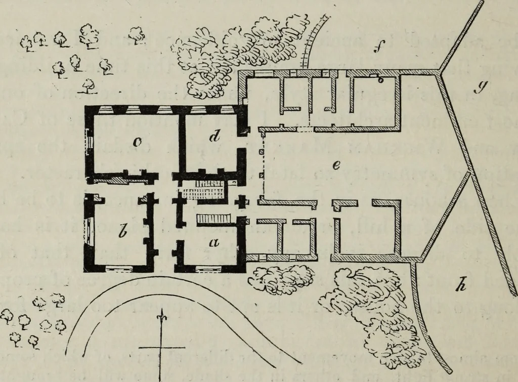 An illustration from The landscape gardening and landscape architecture of the late Humphry Repton, esq., being his entire works on these subjects : ...with historical and scientific introduction, a systematic analysis, a biographical notice, notes, and copious alphabetical index, 1840, leaf 323