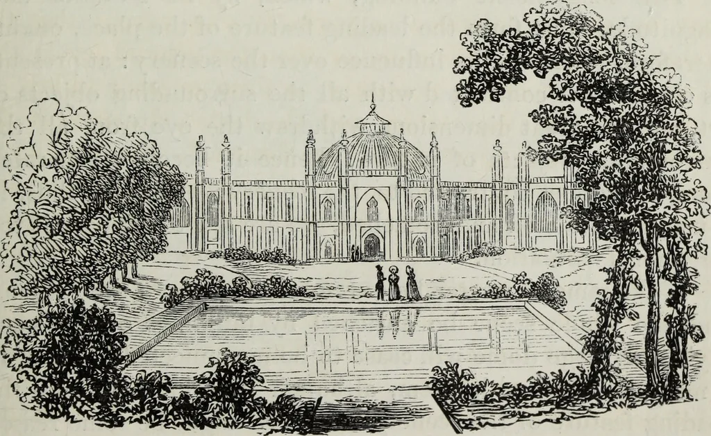 An illustration from The landscape gardening and landscape architecture of the late Humphry Repton, esq., being his entire works on these subjects : ...with historical and scientific introduction, a systematic analysis, a biographical notice, notes, and copious alphabetical index, 1840, leaf 420