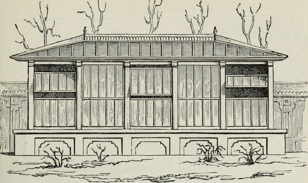 An illustration from The landscape gardening and landscape architecture of the late Humphry Repton, esq., being his entire works on these subjects : ...with historical and scientific introduction, a systematic analysis, a biographical notice, notes, and copious alphabetical index, 1840, leaf 442