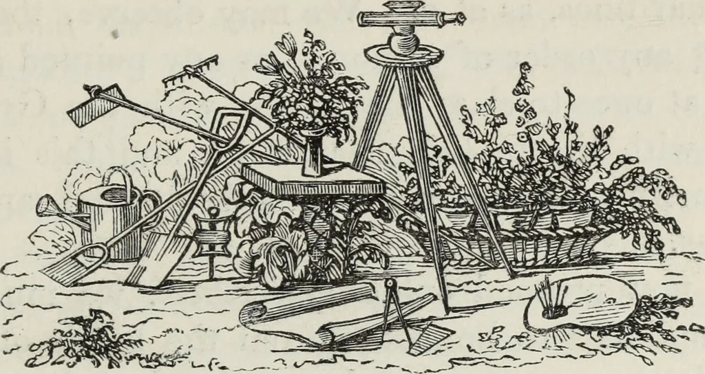 An illustration from The landscape gardening and landscape architecture of the late Humphry Repton, esq., being his entire works on these subjects : ...with historical and scientific introduction, a systematic analysis, a biographical notice, notes, and copious alphabetical index, 1840, leaf 452