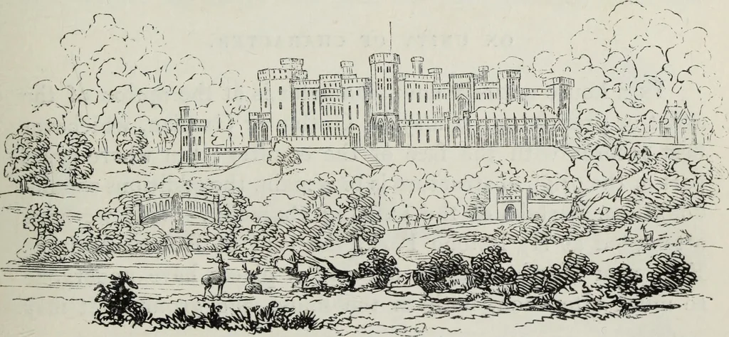 An illustration from The landscape gardening and landscape architecture of the late Humphry Repton, esq., being his entire works on these subjects : ...with historical and scientific introduction, a systematic analysis, a biographical notice, notes, and copious alphabetical index, 1840, leaf 468