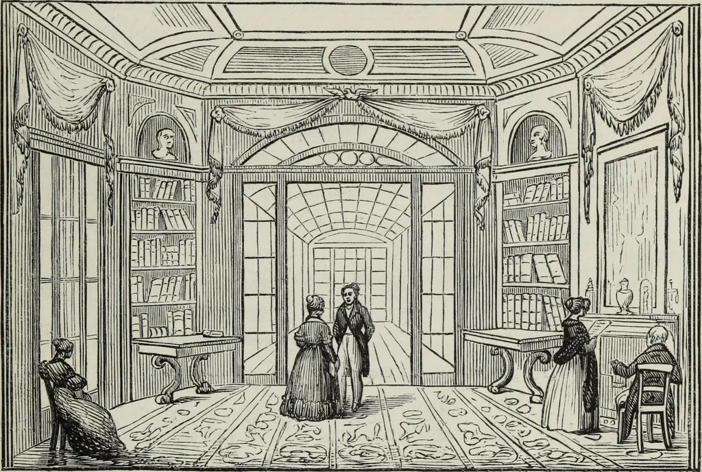 An illustration from The landscape gardening and landscape architecture of the late Humphry Repton, esq., being his entire works on these subjects : ...with historical and scientific introduction, a systematic analysis, a biographical notice, notes, and copious alphabetical index, 1840, leaf 502