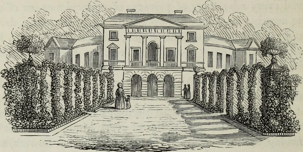 An illustration from The landscape gardening and landscape architecture of the late Humphry Repton, esq., being his entire works on these subjects : ...with historical and scientific introduction, a systematic analysis, a biographical notice, notes, and copious alphabetical index, 1840, leaf 523