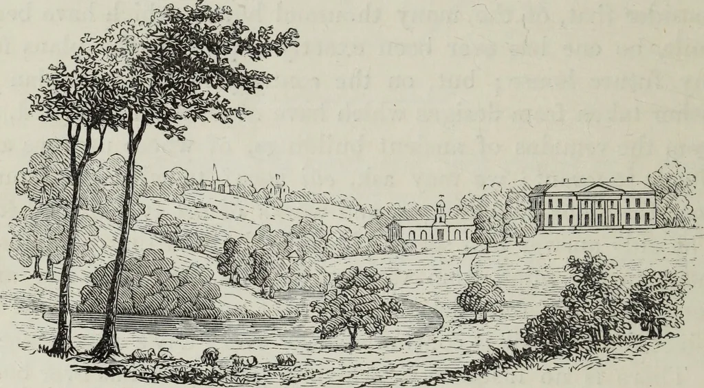 An illustration from The landscape gardening and landscape architecture of the late Humphry Repton, esq., being his entire works on these subjects : ...with historical and scientific introduction, a systematic analysis, a biographical notice, notes, and copious alphabetical index, 1840, leaf 547