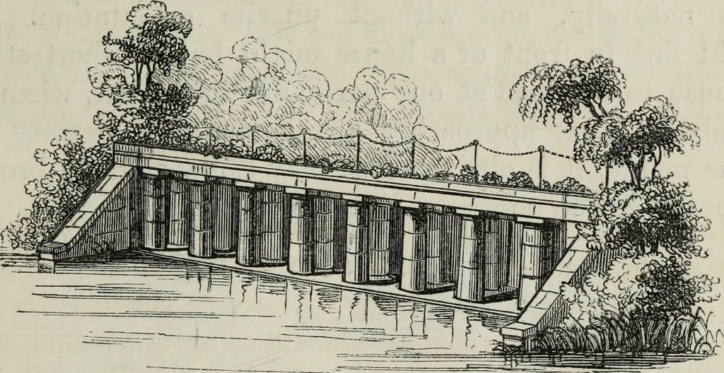 An illustration from The landscape gardening and landscape architecture of the late Humphry Repton, esq., being his entire works on these subjects : ...with historical and scientific introduction, a systematic analysis, a biographical notice, notes, and copious alphabetical index, 1840, leaf 586