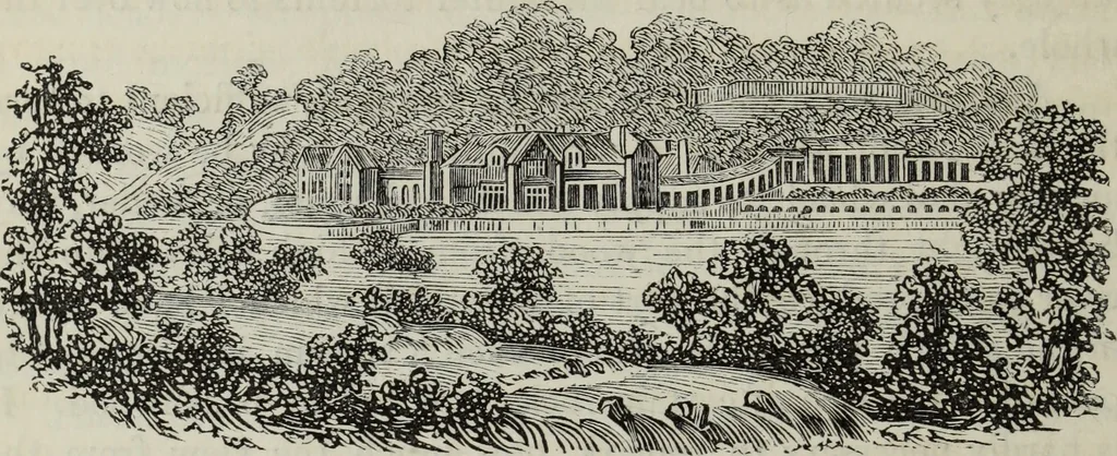 An illustration from The landscape gardening and landscape architecture of the late Humphry Repton, esq., being his entire works on these subjects : ...with historical and scientific introduction, a systematic analysis, a biographical notice, notes, and copious alphabetical index, 1840, leaf 635