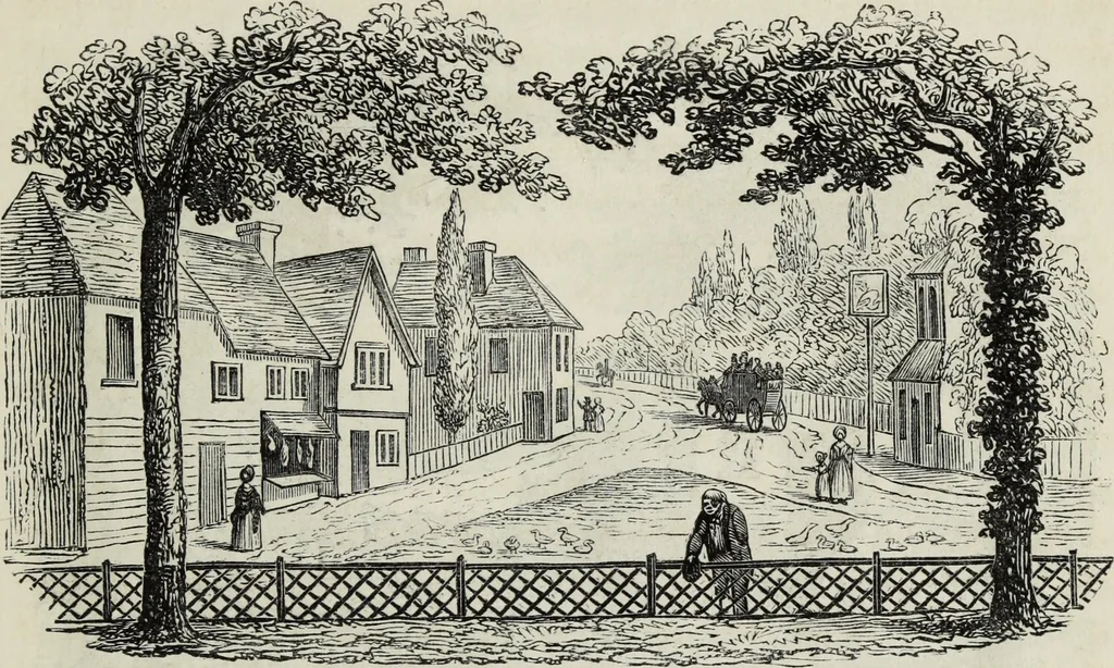 An illustration from The landscape gardening and landscape architecture of the late Humphry Repton, esq., being his entire works on these subjects : ...with historical and scientific introduction, a systematic analysis, a biographical notice, notes, and copious alphabetical index, 1840, leaf 644