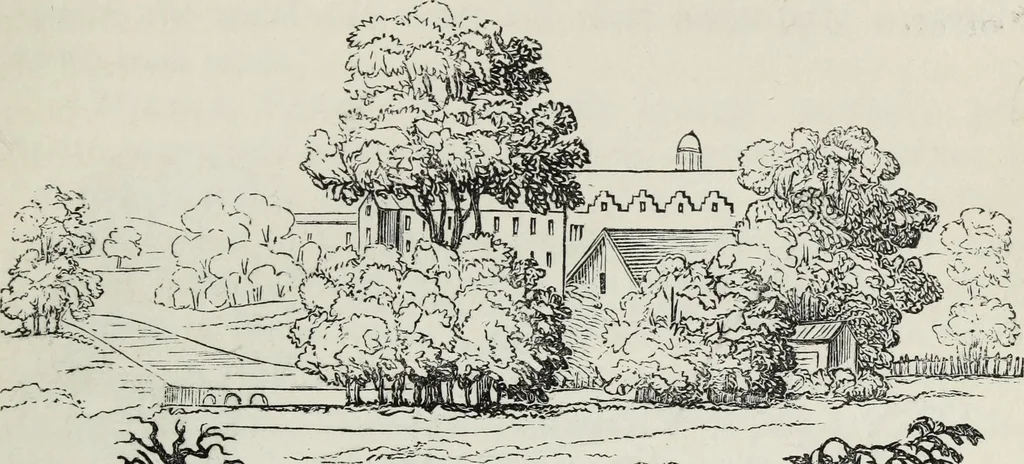 An illustration from The landscape gardening and landscape architecture of the late Humphry Repton, esq., being his entire works on these subjects : ...with historical and scientific introduction, a systematic analysis, a biographical notice, notes, and copious alphabetical index, 1840, leaf 84