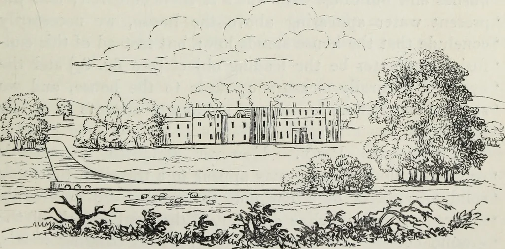 An illustration from The landscape gardening and landscape architecture of the late Humphry Repton, esq., being his entire works on these subjects : ...with historical and scientific introduction, a systematic analysis, a biographical notice, notes, and copious alphabetical index, 1840, leaf 84