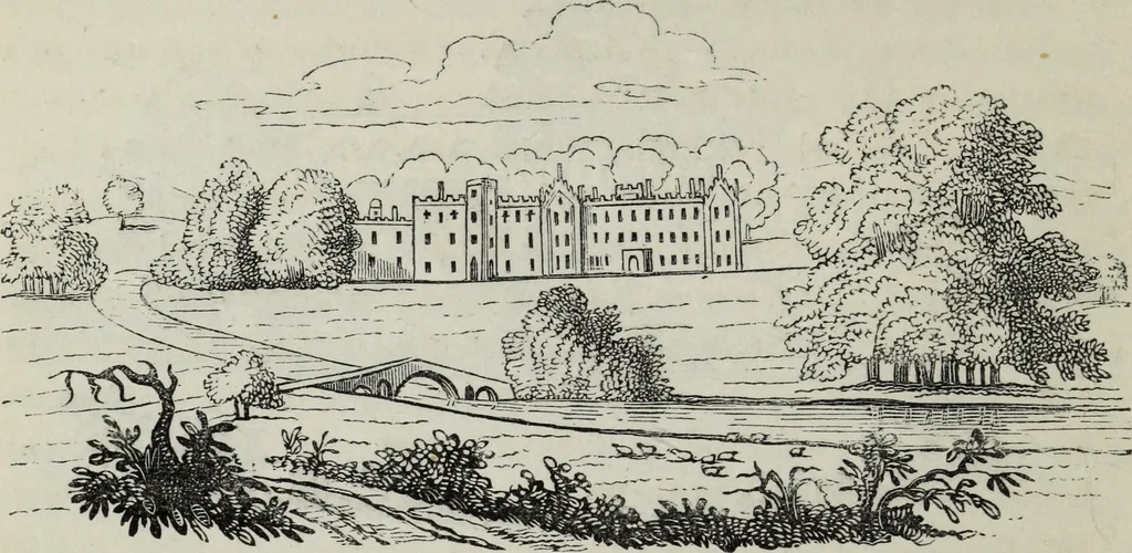 An illustration from The landscape gardening and landscape architecture of the late Humphry Repton, esq., being his entire works on these subjects : ...with historical and scientific introduction, a systematic analysis, a biographical notice, notes, and copious alphabetical index, 1840, leaf 85
