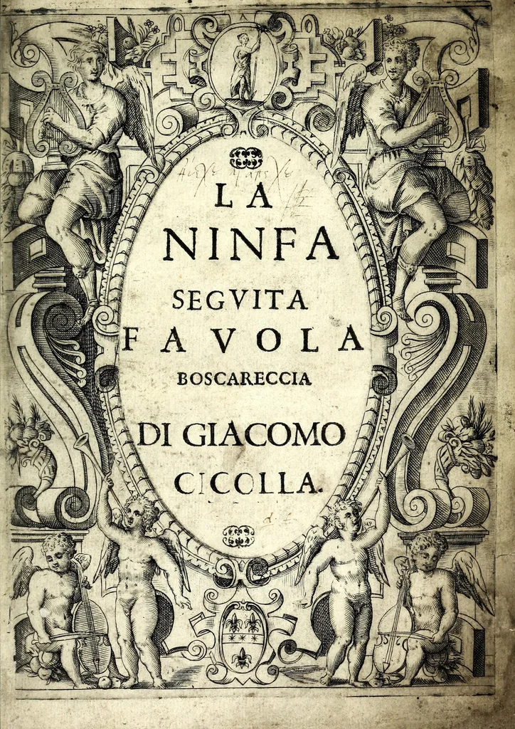 An illustration from La ninfa segvita : favola boscareccia, 1605, leaf 7